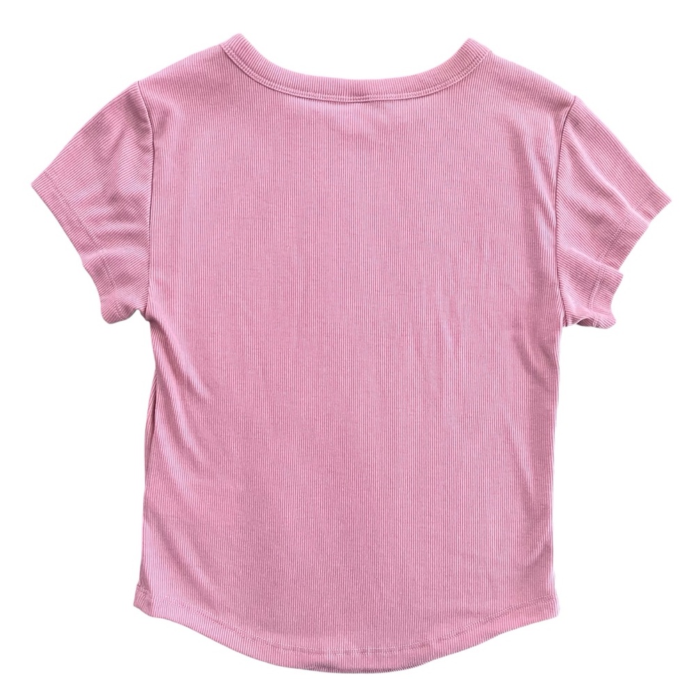 Old Navy Pink Short Sleeve Ribbed Tee - Picture 2 of 4